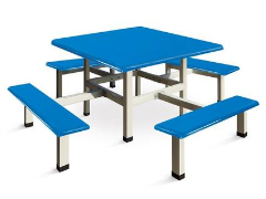 不鏽鋼八人連（lián）體餐桌